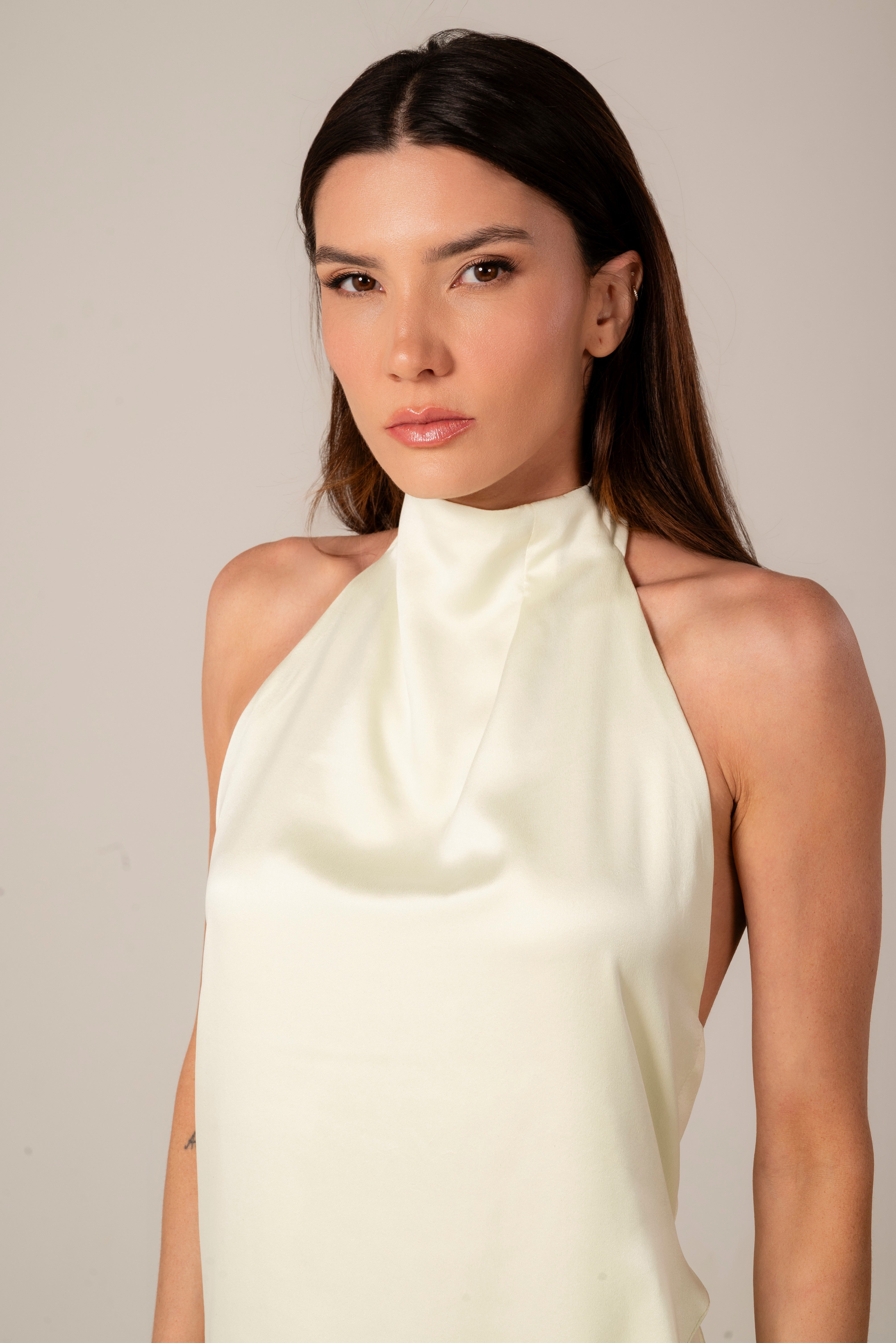 BELLA LIGHT GREEN SILK DRESS