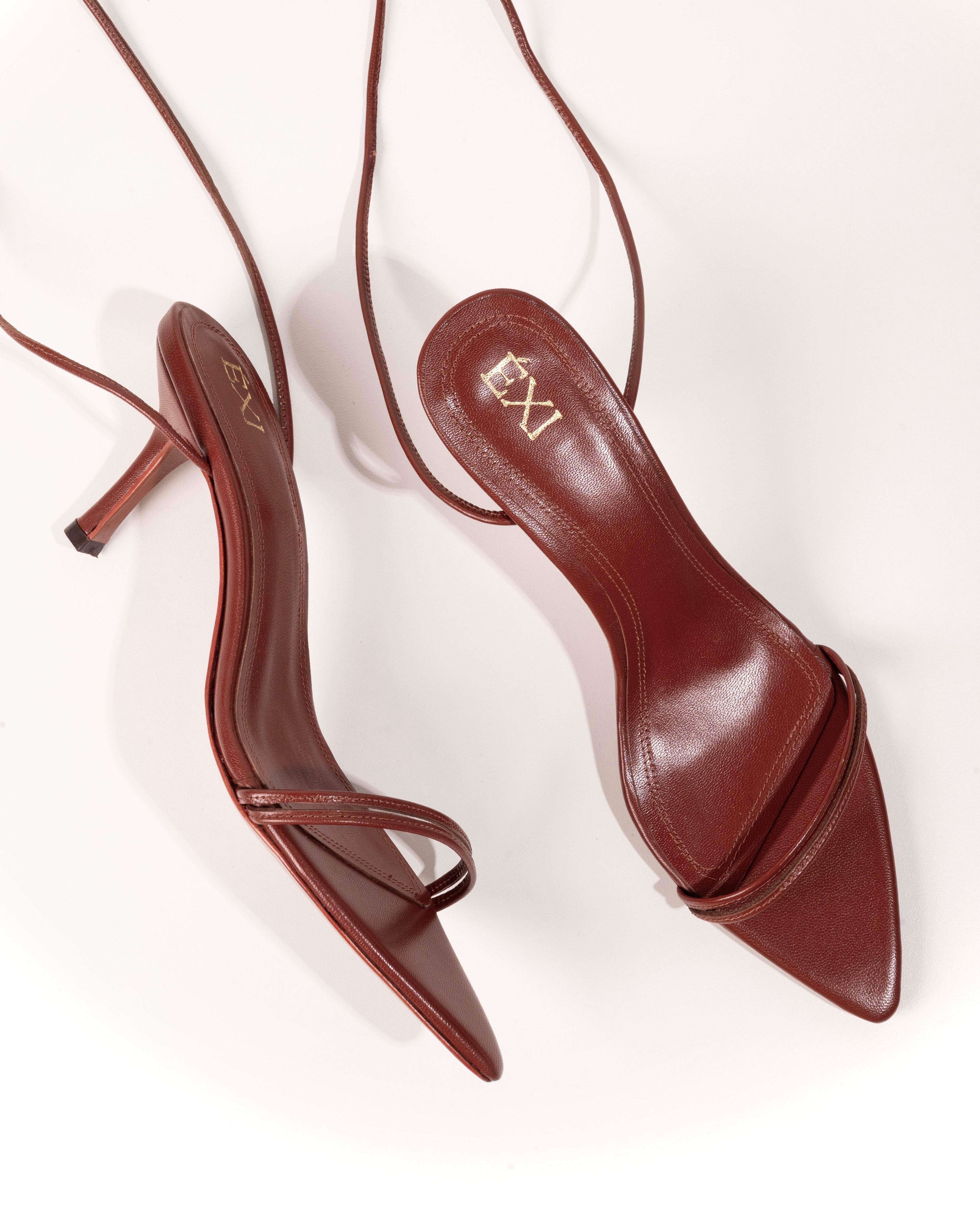 THALIA LACEUP CHOCOLATE