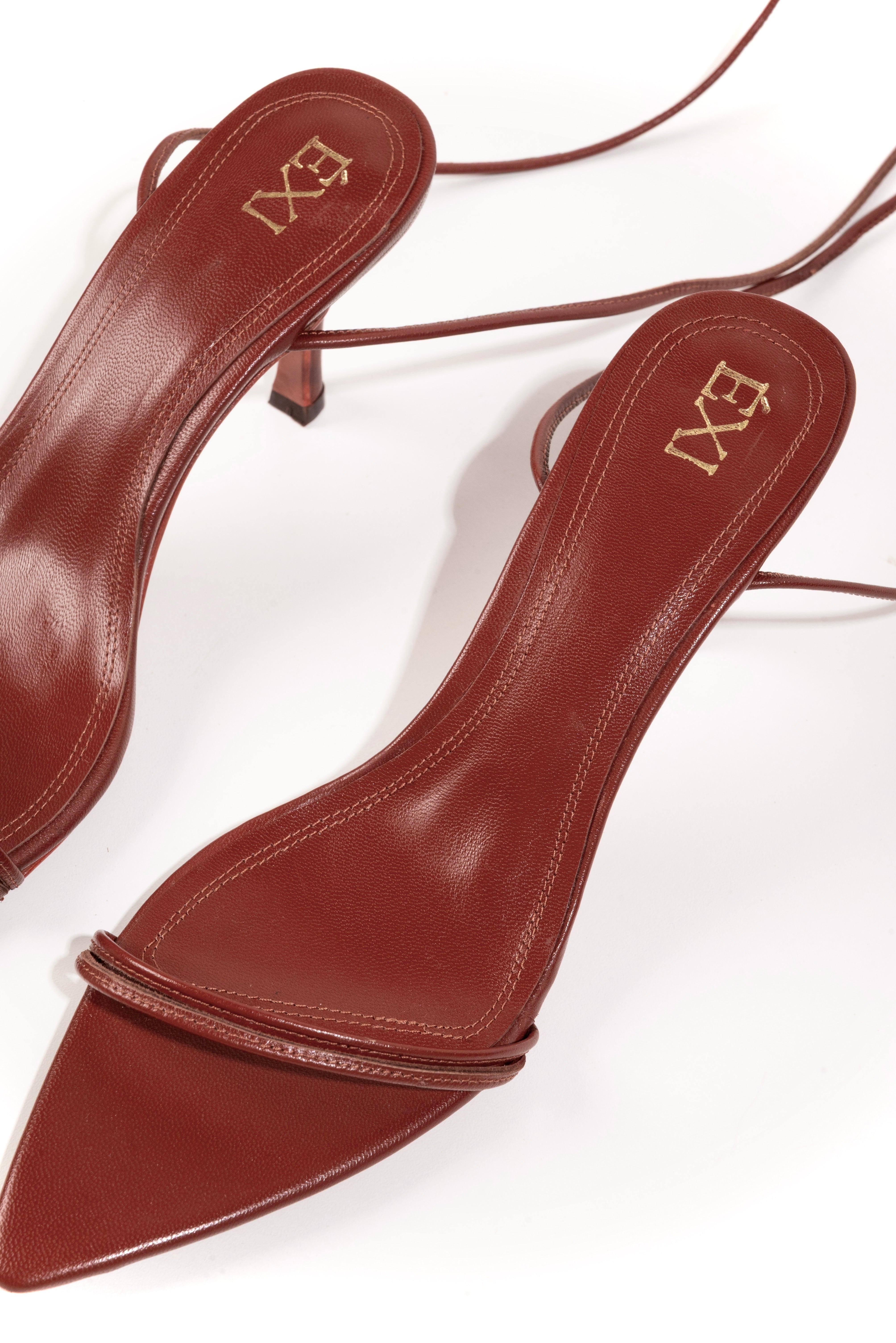 THALIA LACEUP CHOCOLATE