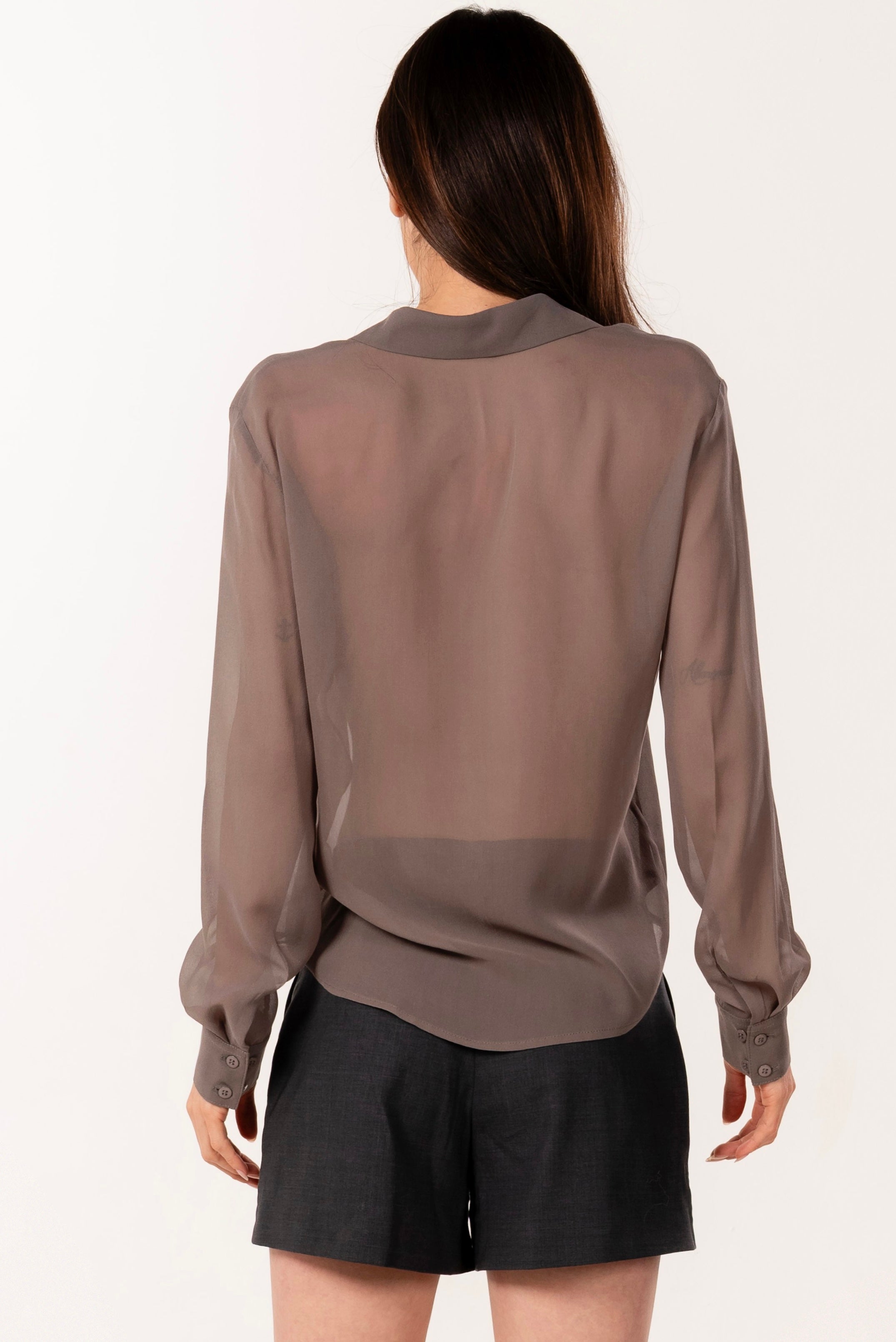ADA GREY SILK SHIRT