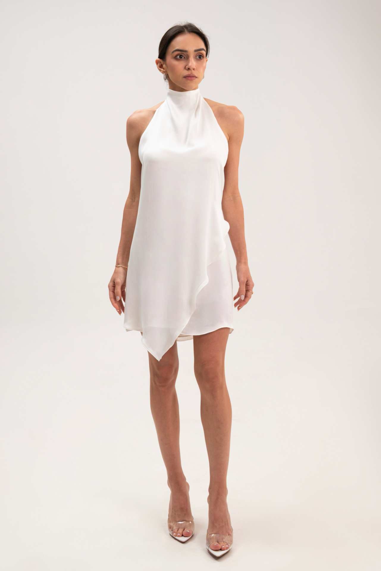 BELLA WHITE SILK DRESS