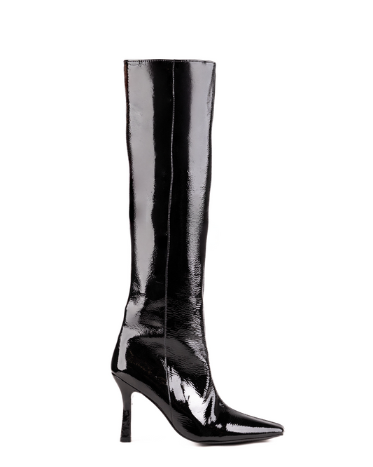 BEA HIGH BOOT GLAZED BLACK