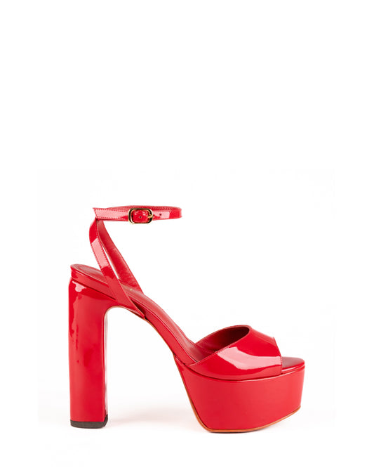 LUCCI PLATFORM GLAZED RED