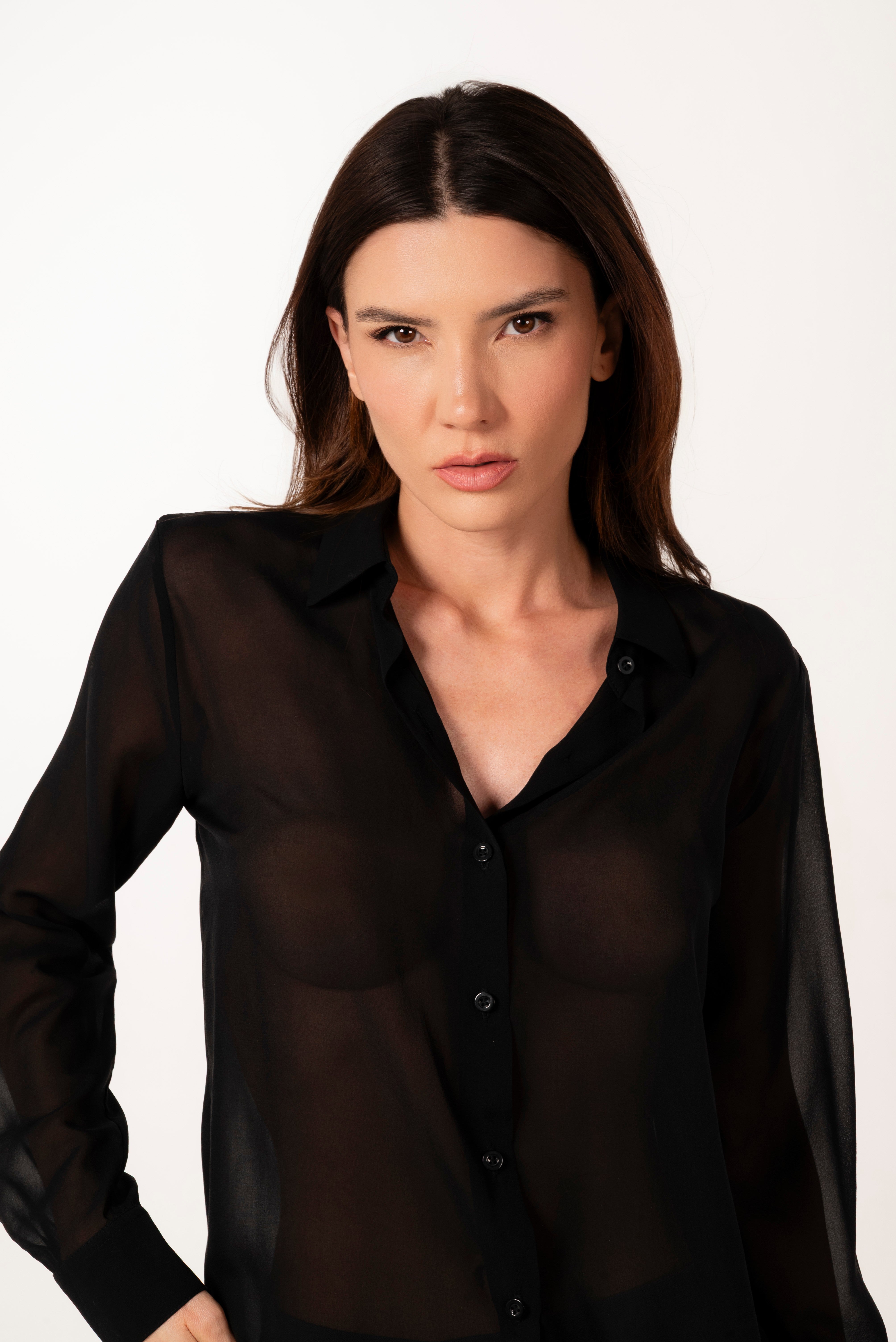 ADA BLACK SILK SHIRT