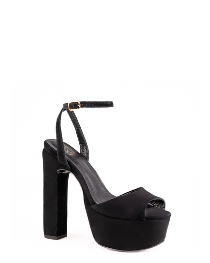 LUCCI PLATFORM SUEDE BLACK