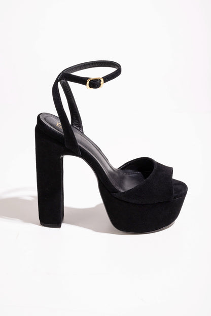 LUCCI PLATFORM SUEDE BLACK