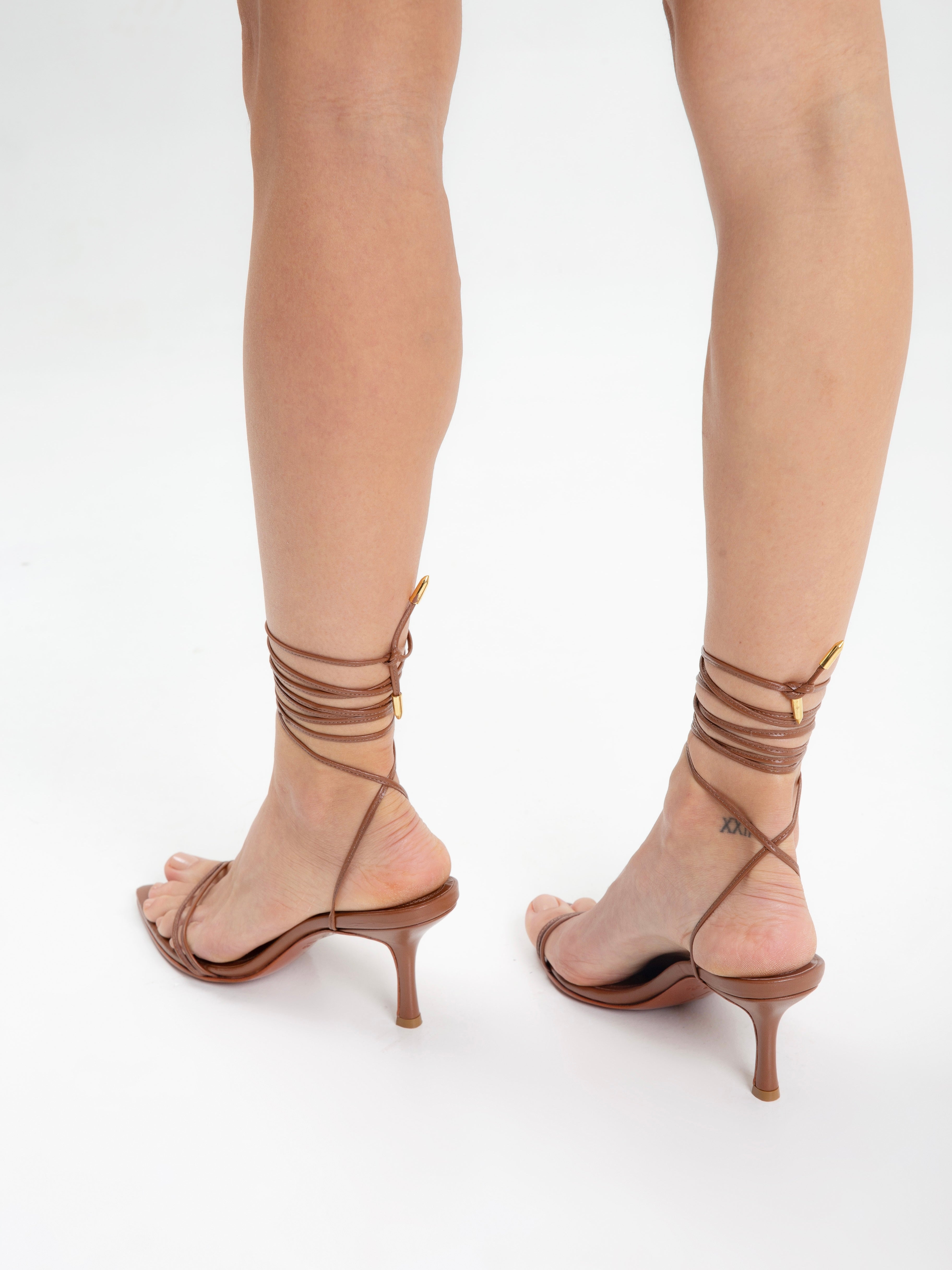 THALIA LACEUP CARAMEL